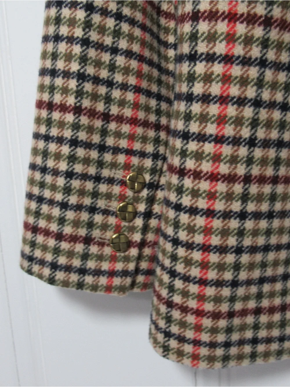 Tuckernuck Diana Wool Blend Blazer in Autumn Check Size Large
